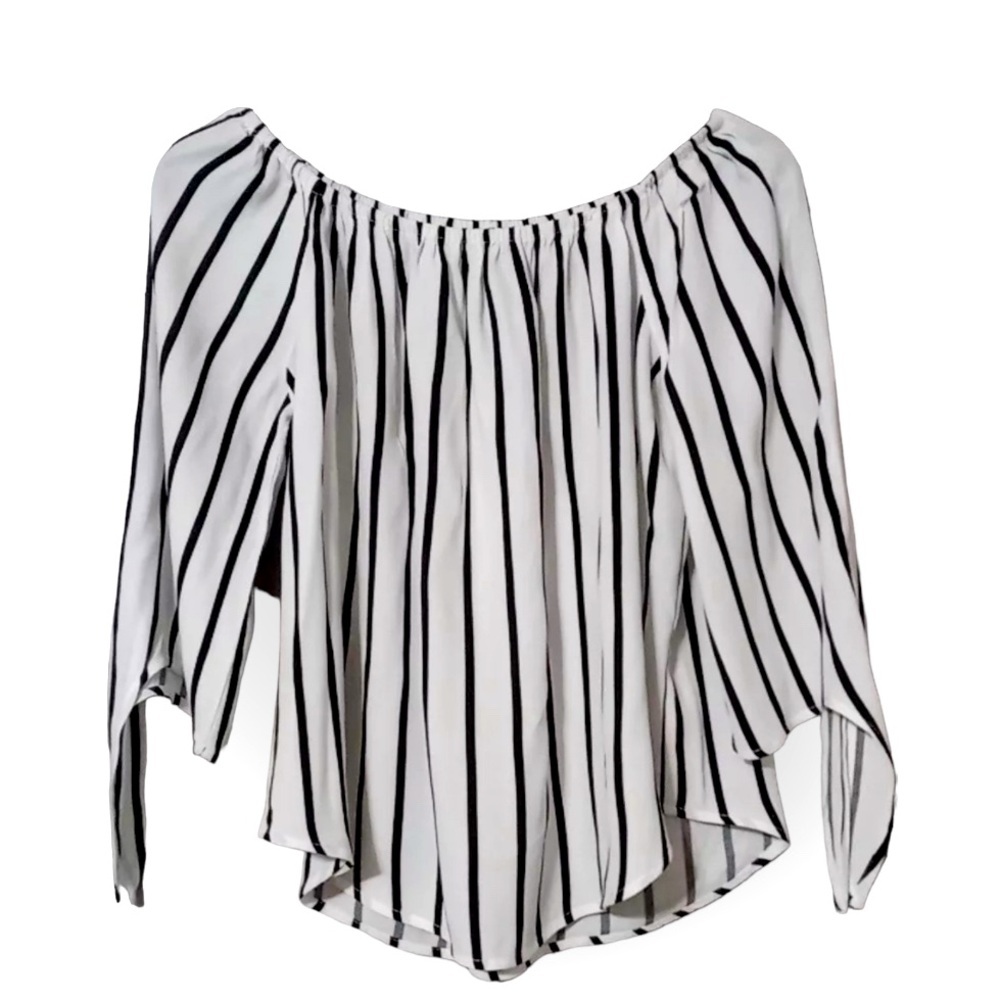 Forever 21 Off the Shoulder Striped Top